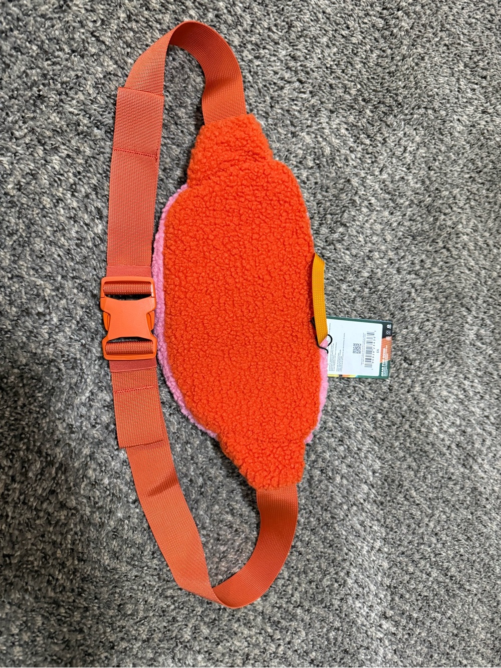 cotopaxi Pink and Orange Sherpa Fleece Waist Pack - Picture 3 of 5